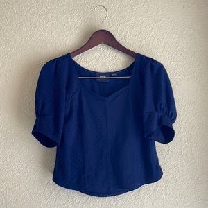 Maeve by Anthropologie, super cute blue top